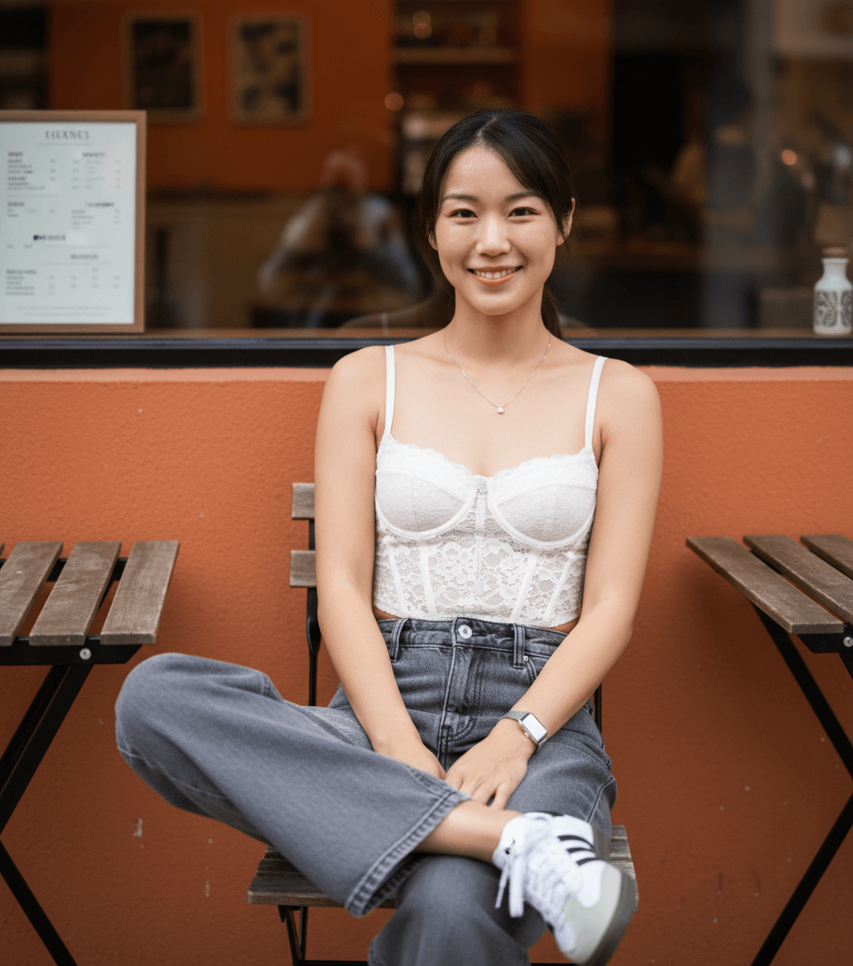 Thai Café Realistic Portrait